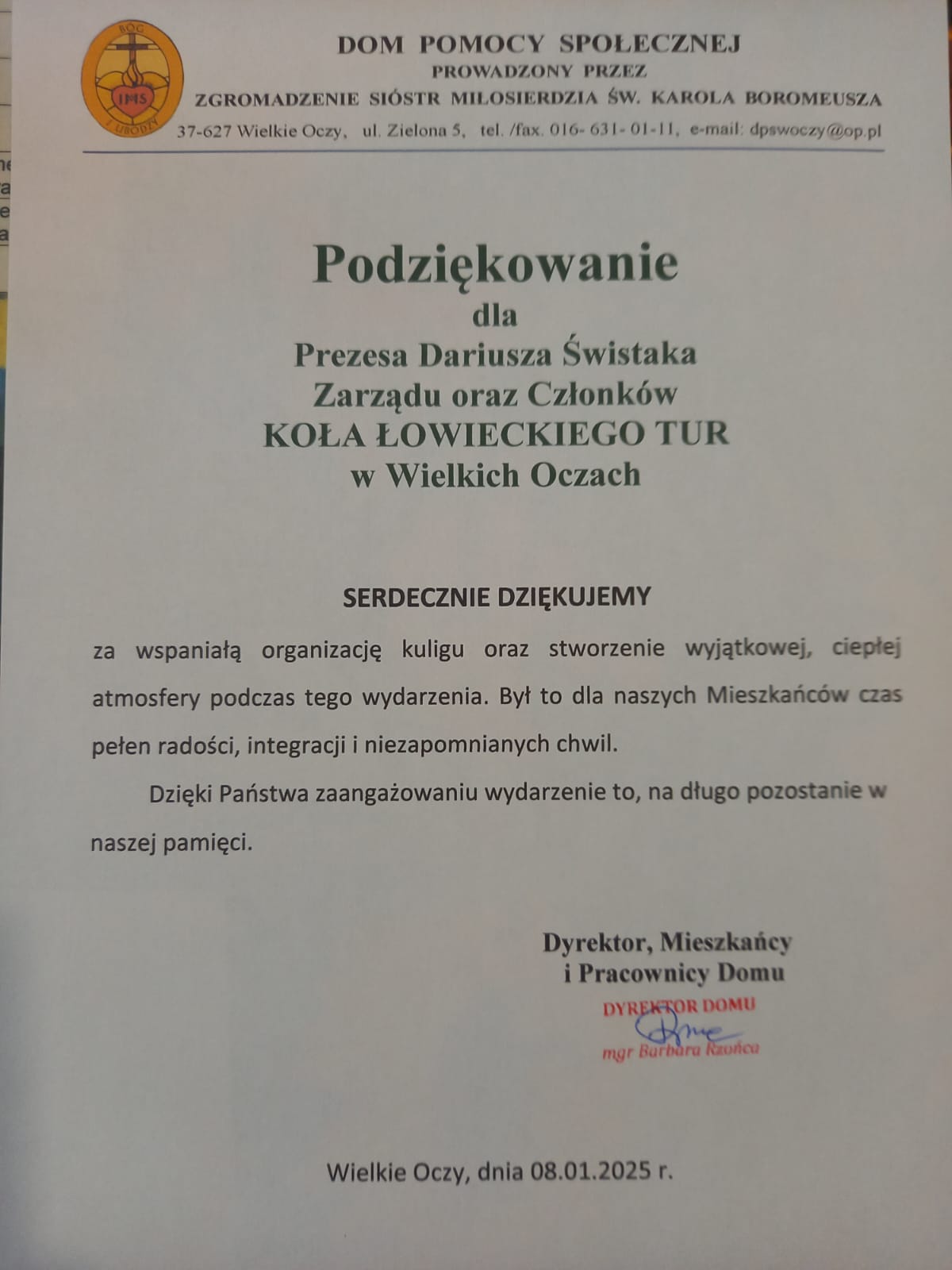 Podziękowanie